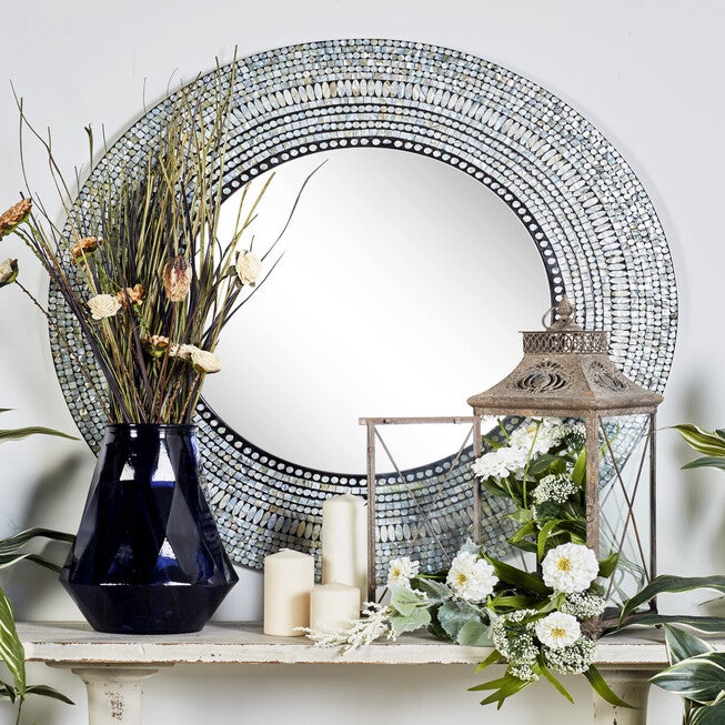Grey Coastal Wood Wall Mirror, , alternate image number 5