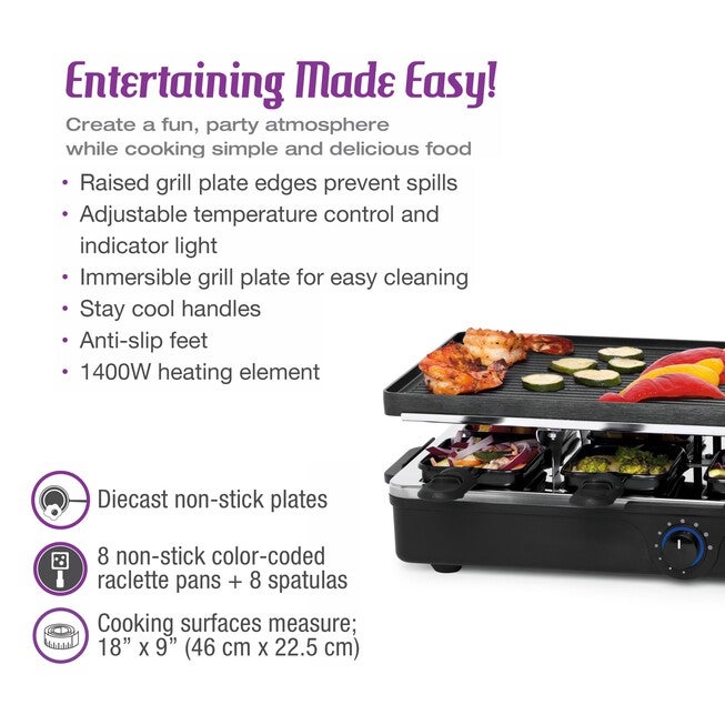 Party Grill & Raclette, 8 Person, , alternate image number 2