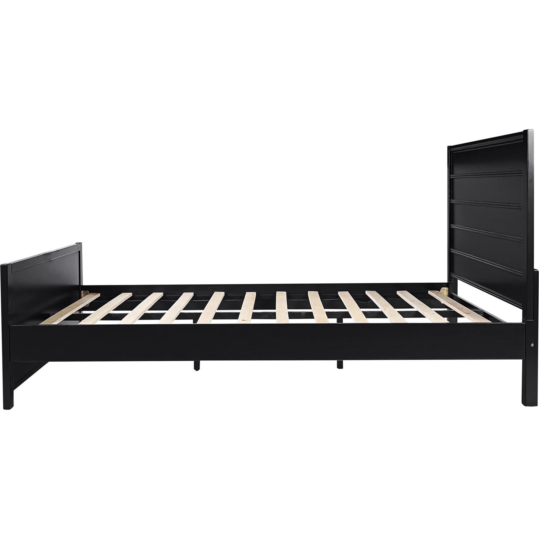 Caroline Wooden Platform Bed in Oak, King, , alternate image number 10