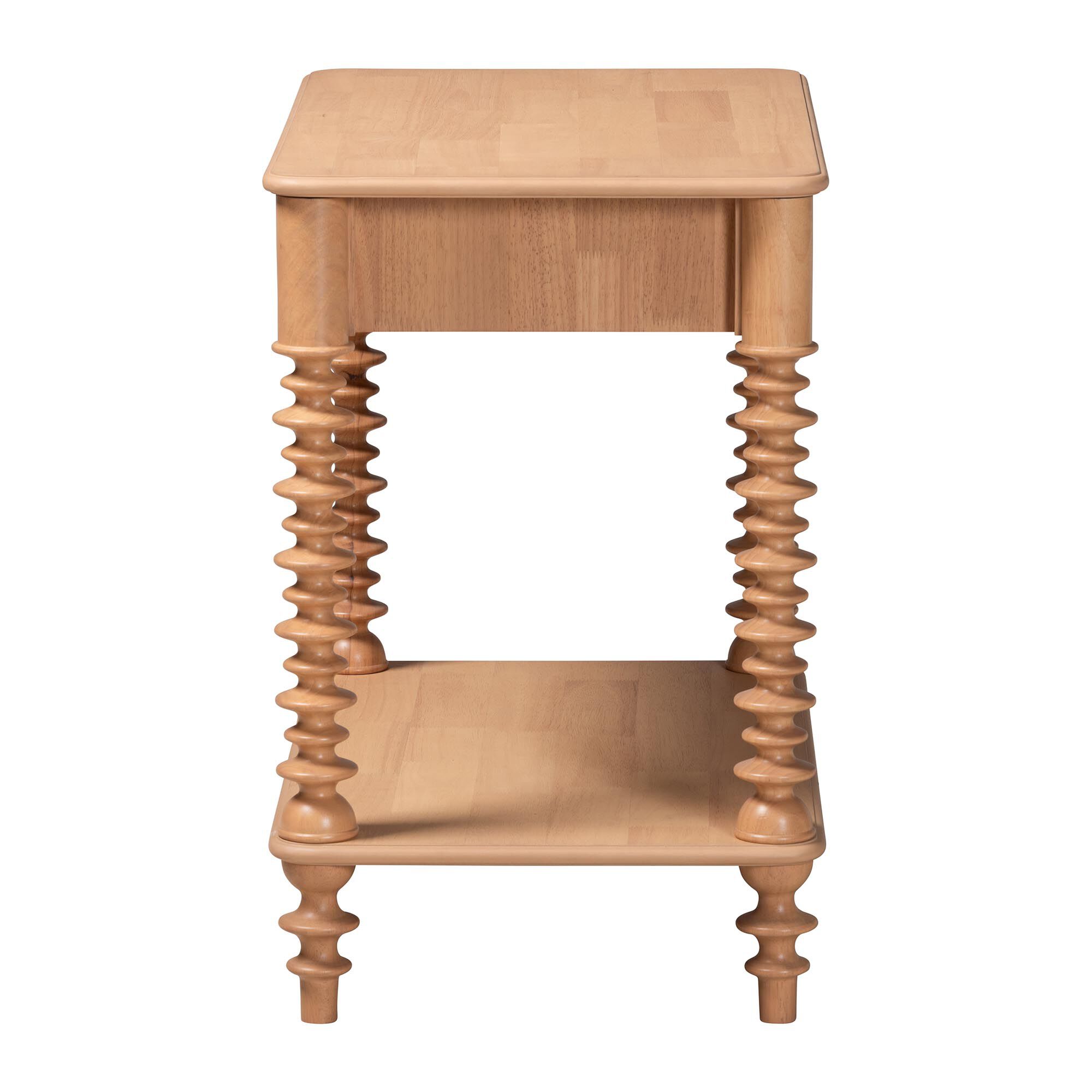 Neviah 1-Drawer Nightstand, BEECH BROWN, alternate image number 4