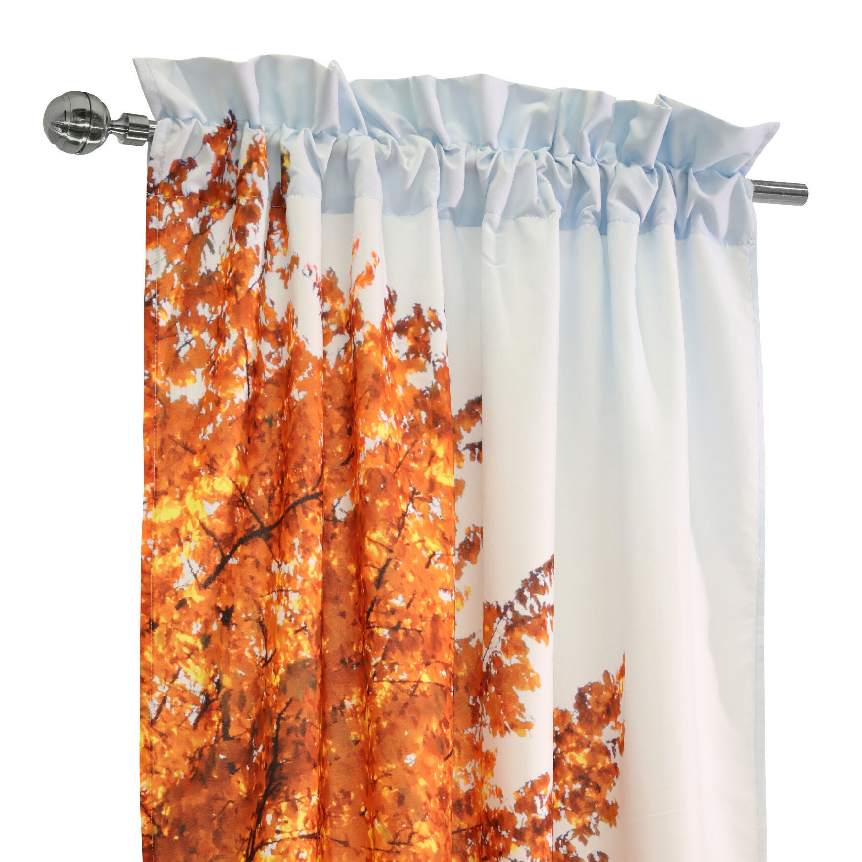 Photo Real Fall Tree Light Filtering Pole Top Curtain Panel Pair, , alternate image number 3