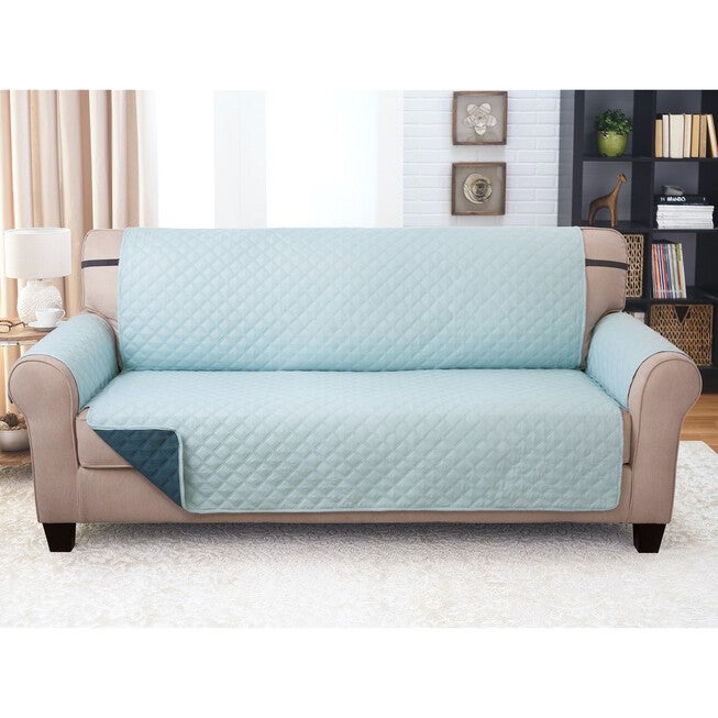 Solid Reversible Quilted Sofa Furniture Protector, , alternate image number null
