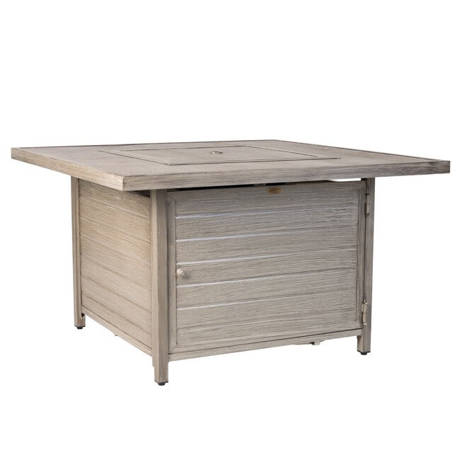 Langhorne Square Aluminum LPG Fire Pit in Barnwood, , alternate image number 2