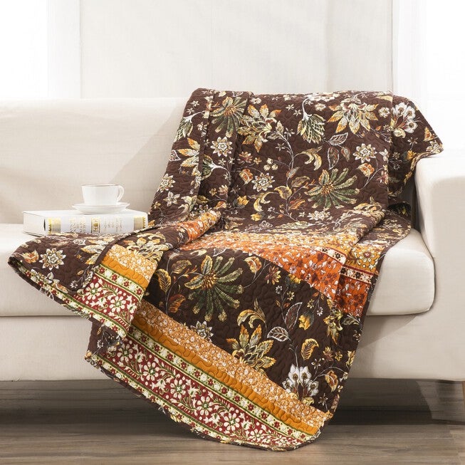 Audrey Throw Blanket, CHOCOLATE, hi-res image number 0