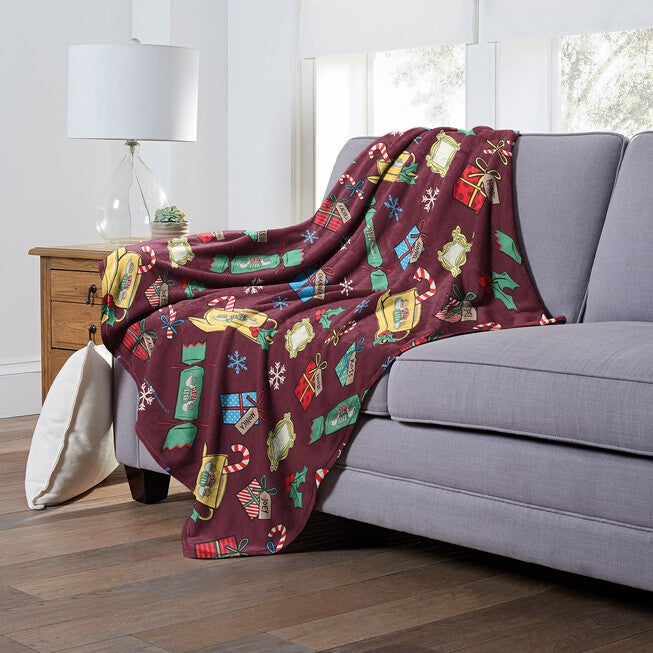Wb Friends Christmas Pattern Silk Touch Throw Blanket, , alternate image number 3
