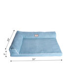 Bolstered Pet Bed Cushion With Poly Fill Cushion, Medium SoothIng Blue, , alternate image number null