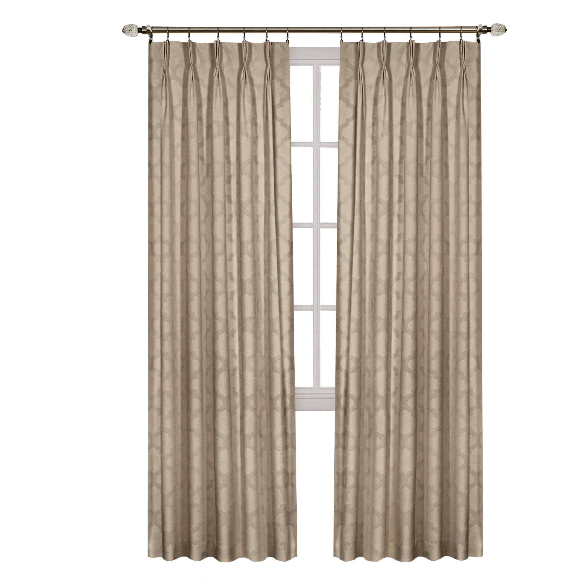Windsor Room Darkening Pinch Pleat Window Curtain Panel, CAMEL, alternate image number 1