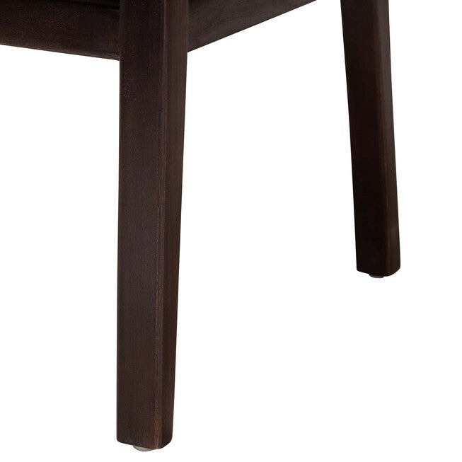 Joana Modern Bohemian Dark Brown Mahogany Wood And Natural Seagrass Dining Arm Chair, , alternate image number 5