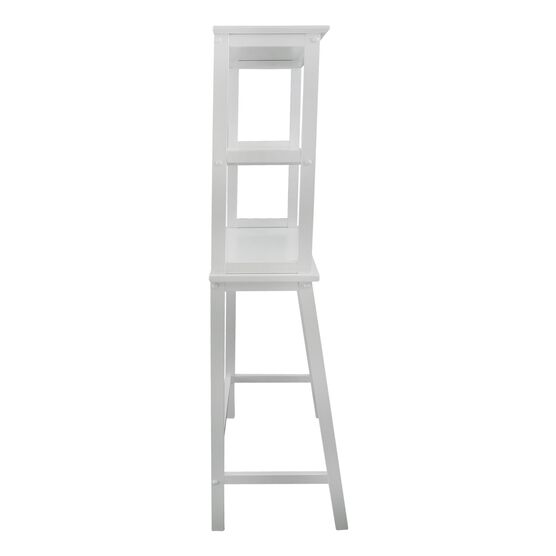 Spacesaver 100% Solid Wood Over The Toilet Rack with Shelves - White, , on-hover image number null