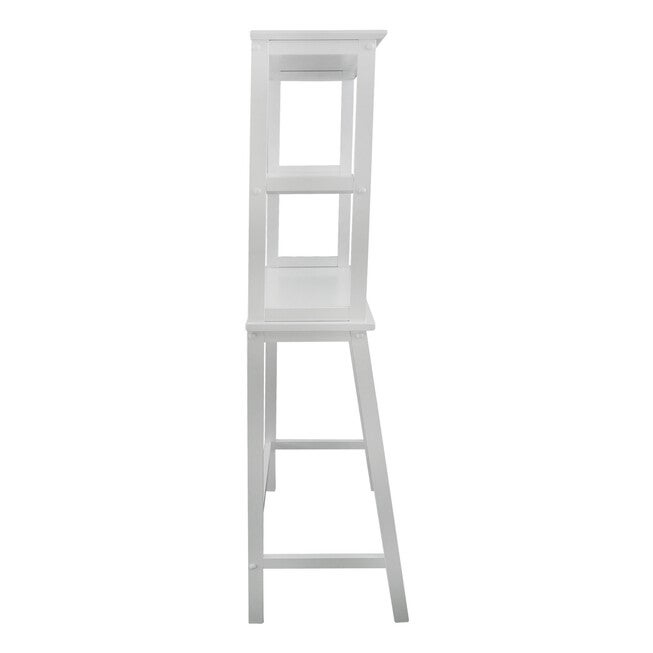 Spacesaver 100% Solid Wood Over The Toilet Rack with Shelves - White, , on-hover image number 1