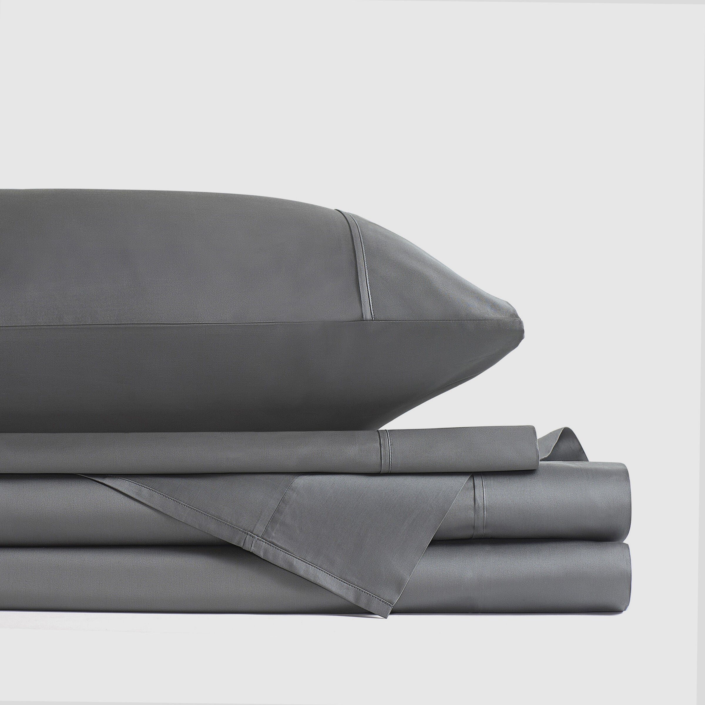 PREMIER SATEEN KING 4PC. SHEET SET, GRAPHITE, alternate image number 1