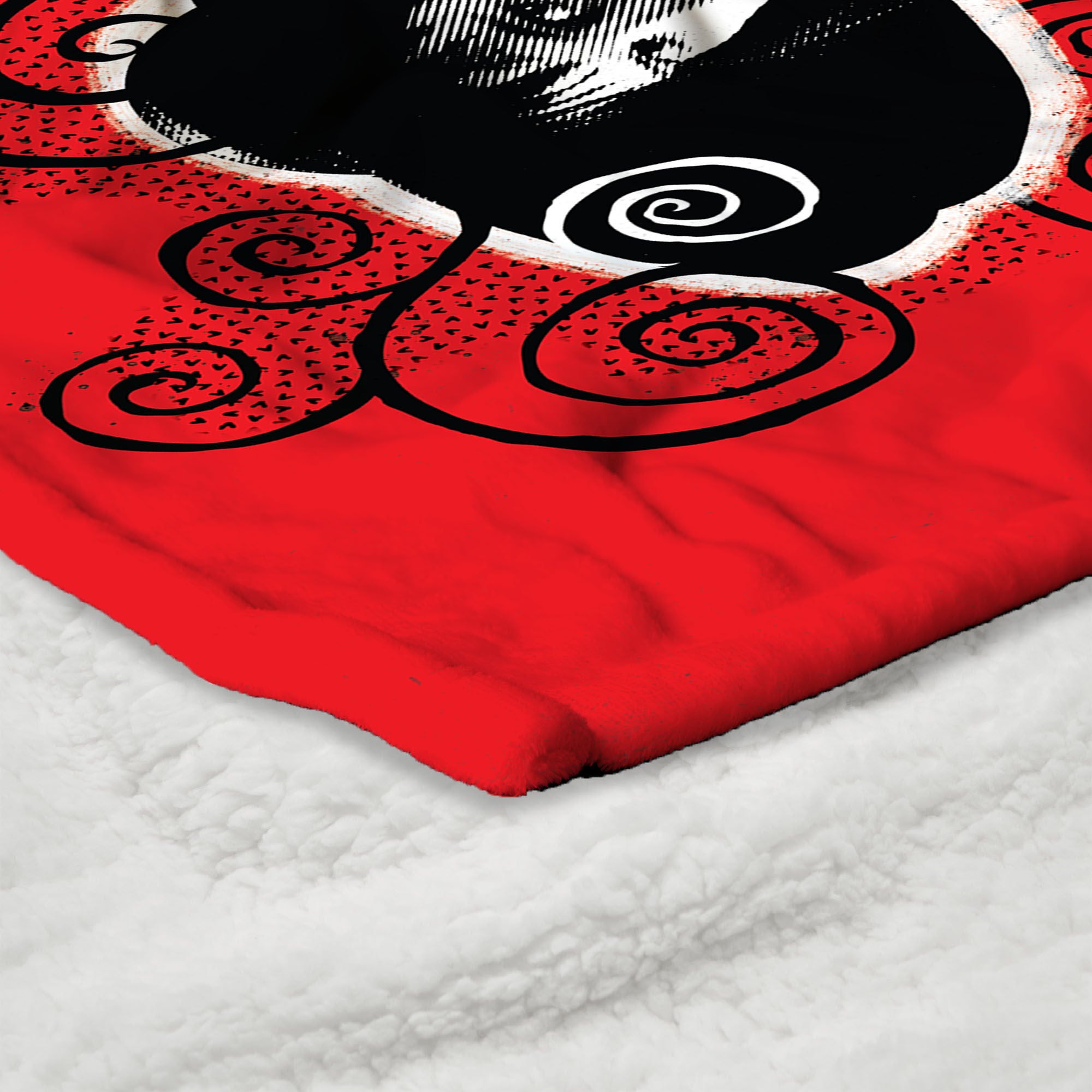 Warner Bros. Beetlejuice So So Strange Silk Touch Sherpa Throw Blanket 50X60 Inches, RED, alternate image number 4