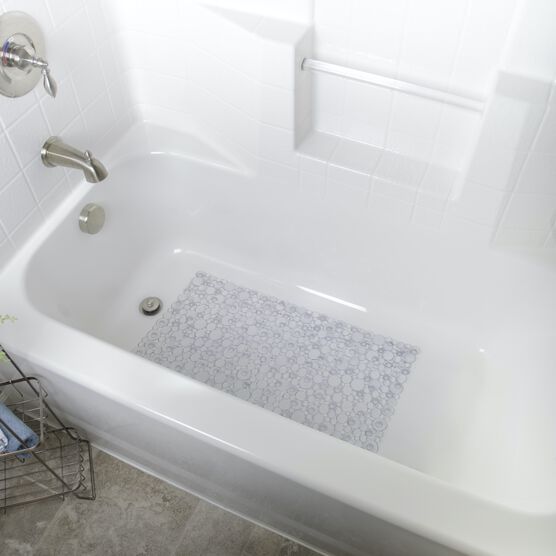 Dottie Non-Slip Bathtub and Shower Mat with Drain Holes, Clear, , alternate image number null