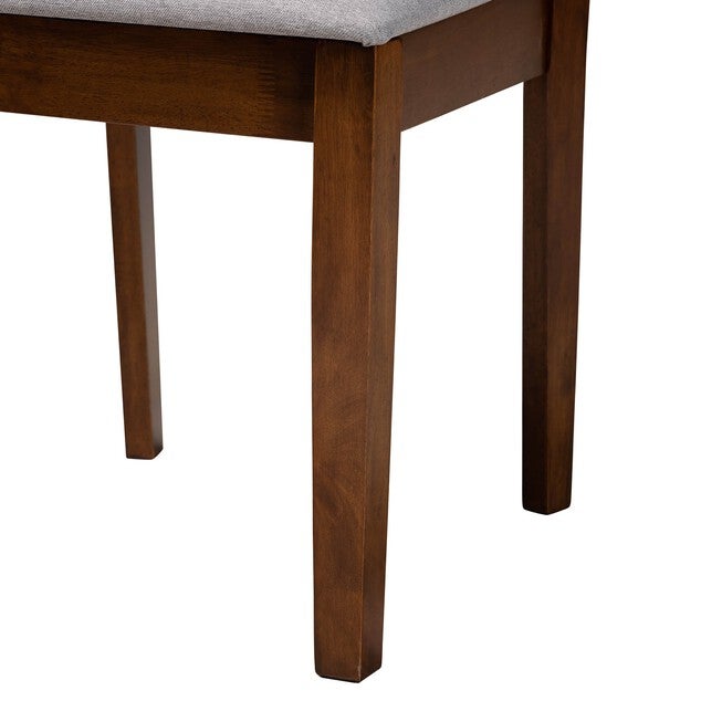 Abigail Modern Beige Fabric And Dark Brown Finished Wood 2-Piece Dining Chair Set, , alternate image number null