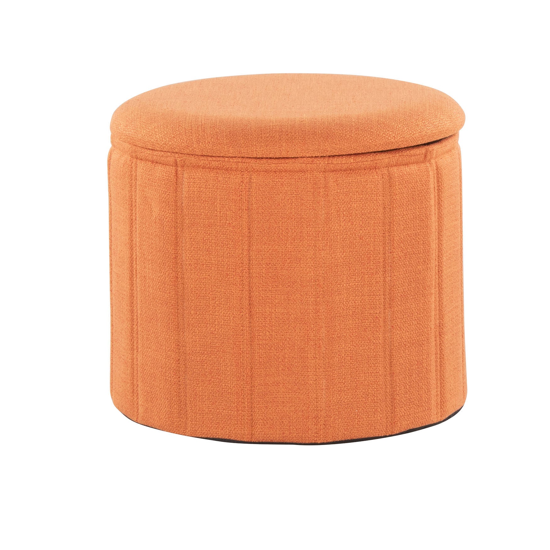 Lindsey Folding Storage Ottoman, ORANGE, hi-res image number 0