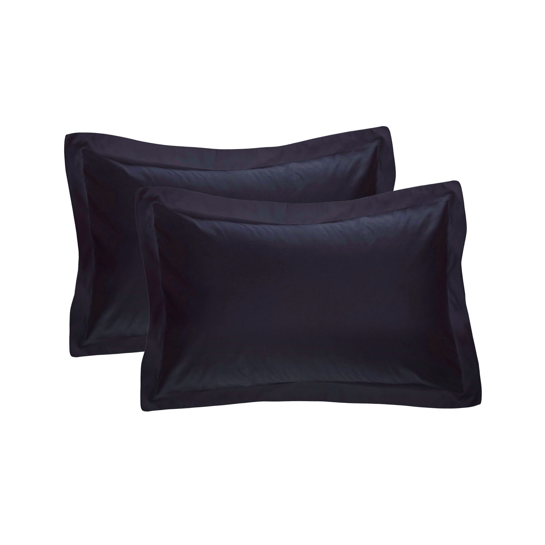 Fresh Ideas Poplin Tailored 2-Pack Black Pillow Sham, NAVY, hi-res image number 0