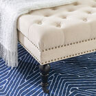 Isabelle Natural Square Tufted Ottoman, , alternate image number null