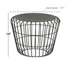 Grey Tin Industrial Outdoor Accent Table, , alternate image number null