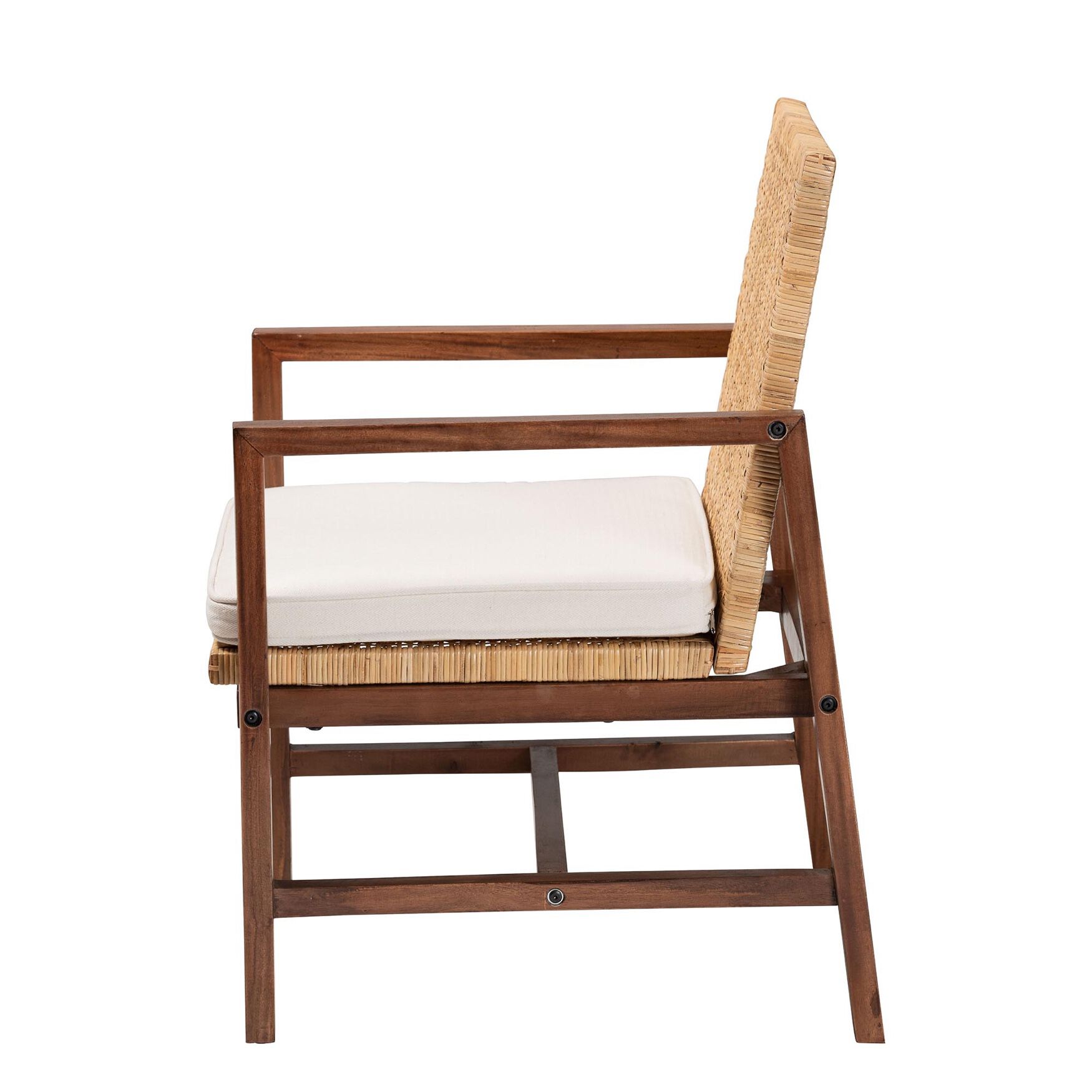 Lovina Bohemian Light Honey Rattan and Acacia Wood Arm Chair, , alternate image number 8