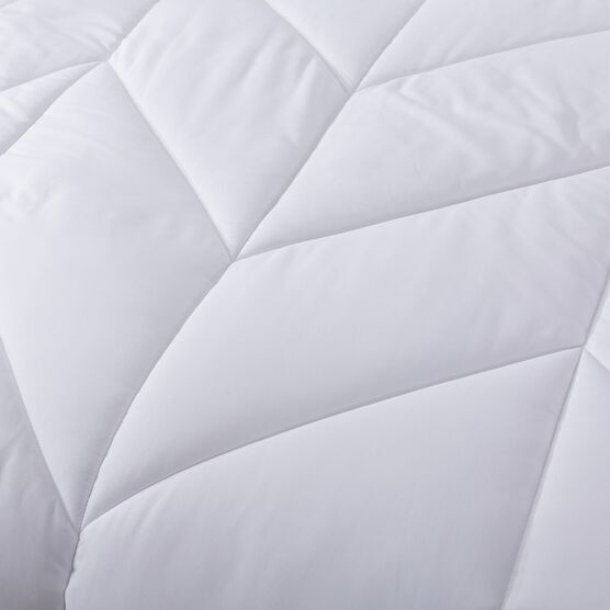 Chevron Stitch Down Alternative Comforter, White, , alternate image number null