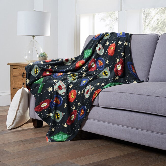 Wb Dc Justice League Hero Ornaments Silk Touch Throw, , alternate image number 3