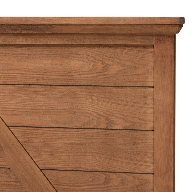 Yorick Classic And Traditional Ash Walnut Finished Wood Queen Size Headboard, , alternate image number null