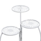 Set Of 3 White Metal Traditional Plantstand, , alternate image number null