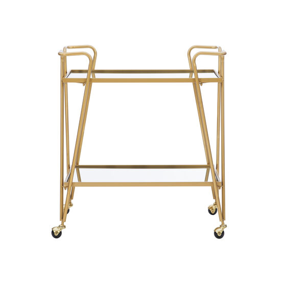 Gold Mid-Century Bar Cart, , on-hover image number null