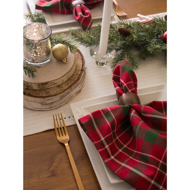 Tartan Holly Plaid Napkin, Set of 6, , alternate image number 2