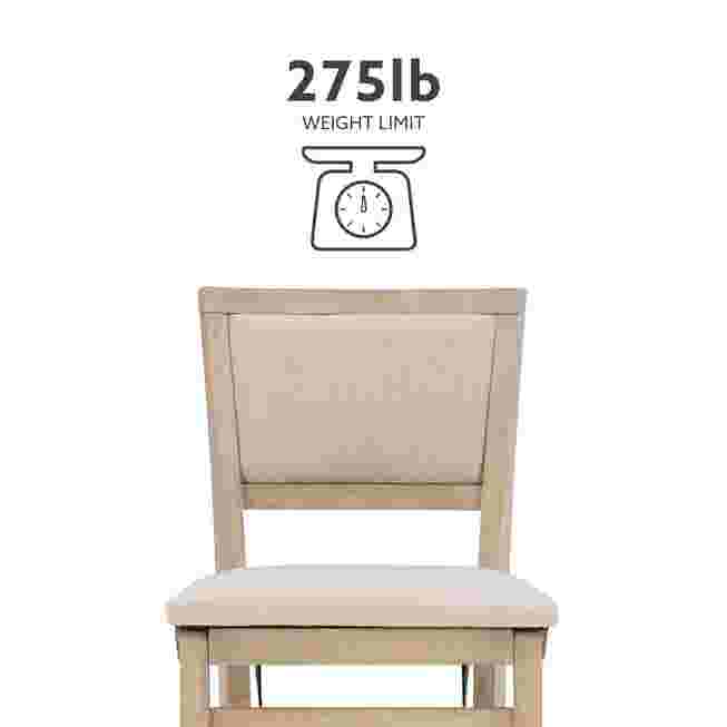 Front view of the stool with weight limit information