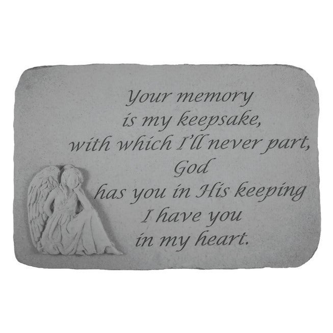 Your Memory Is My Keepsake Garden Memorial Accent Stone, GREY, hi-res image number 0
