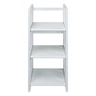 3-Shelf Folding Bookcase 14" Wide-White, WHITE, hi-res image number null
