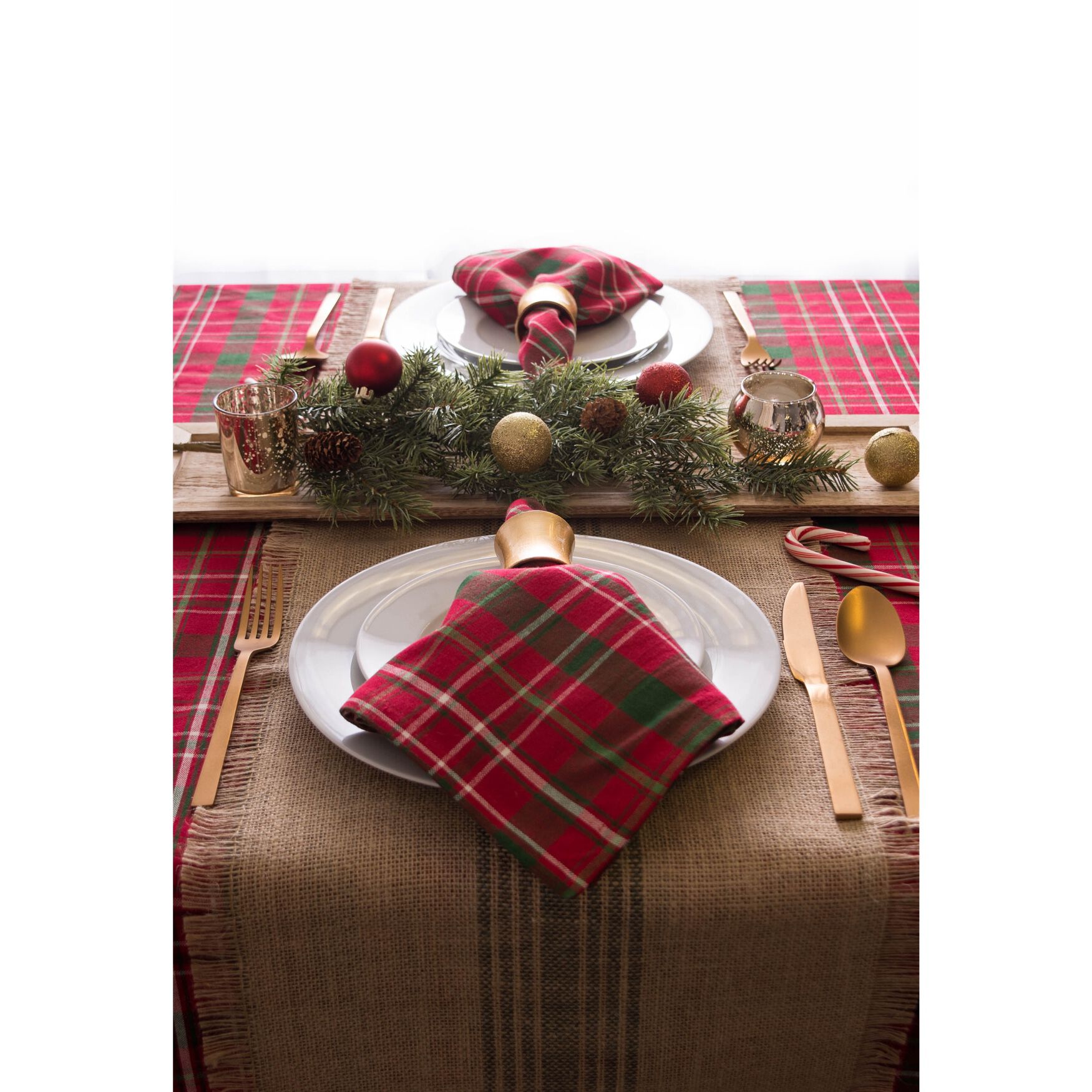 Tartan Holly Plaid Napkin, Set of 6, , alternate image number 3