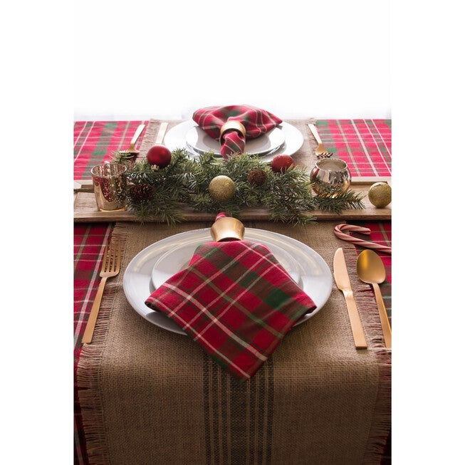 Tartan Holly Plaid Napkin, Set of 6, , alternate image number 3