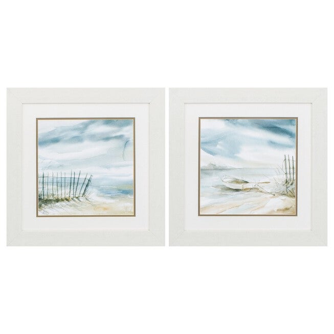 Subtle Mist Framed Wall Décor, Set Of 2, TEAL, hi-res image number 0