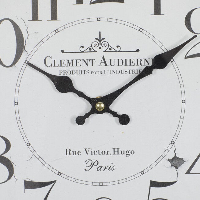 Round Black Wood Clement Audierne Wall Clock, , alternate image number null