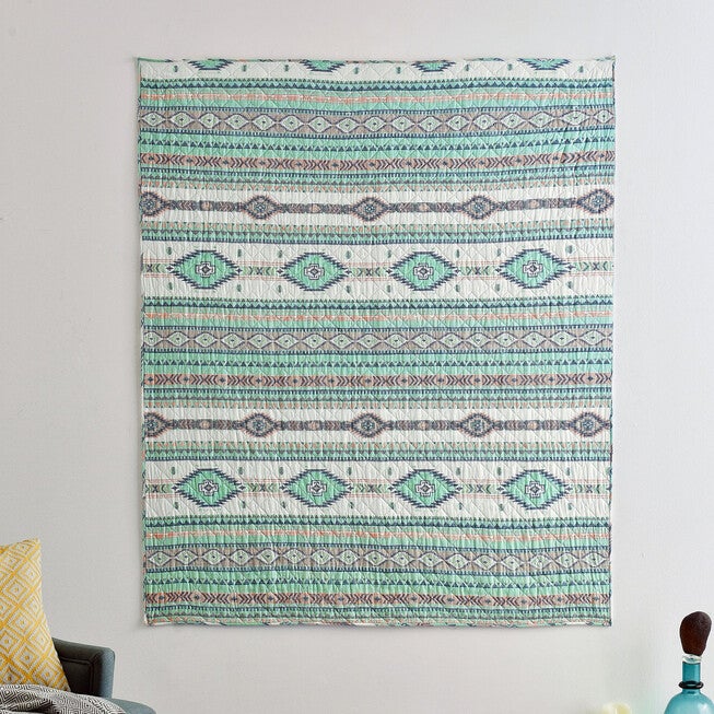 Phoenix Turquoise Throw Blanket, , on-hover image number null