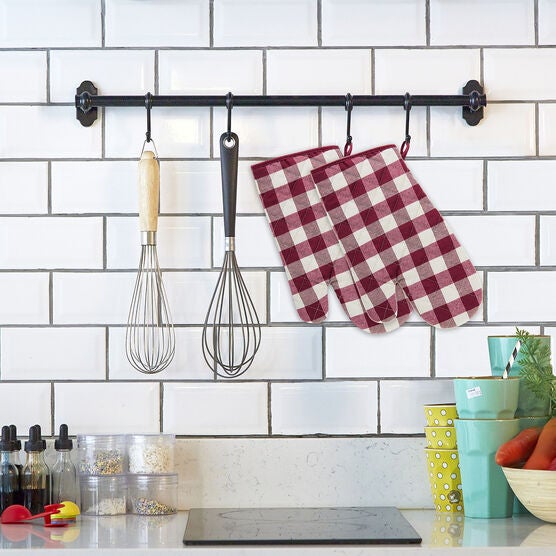 Buffalo Check Oven Mitt 7-in x 13-in - Set of Two, , on-hover image number null