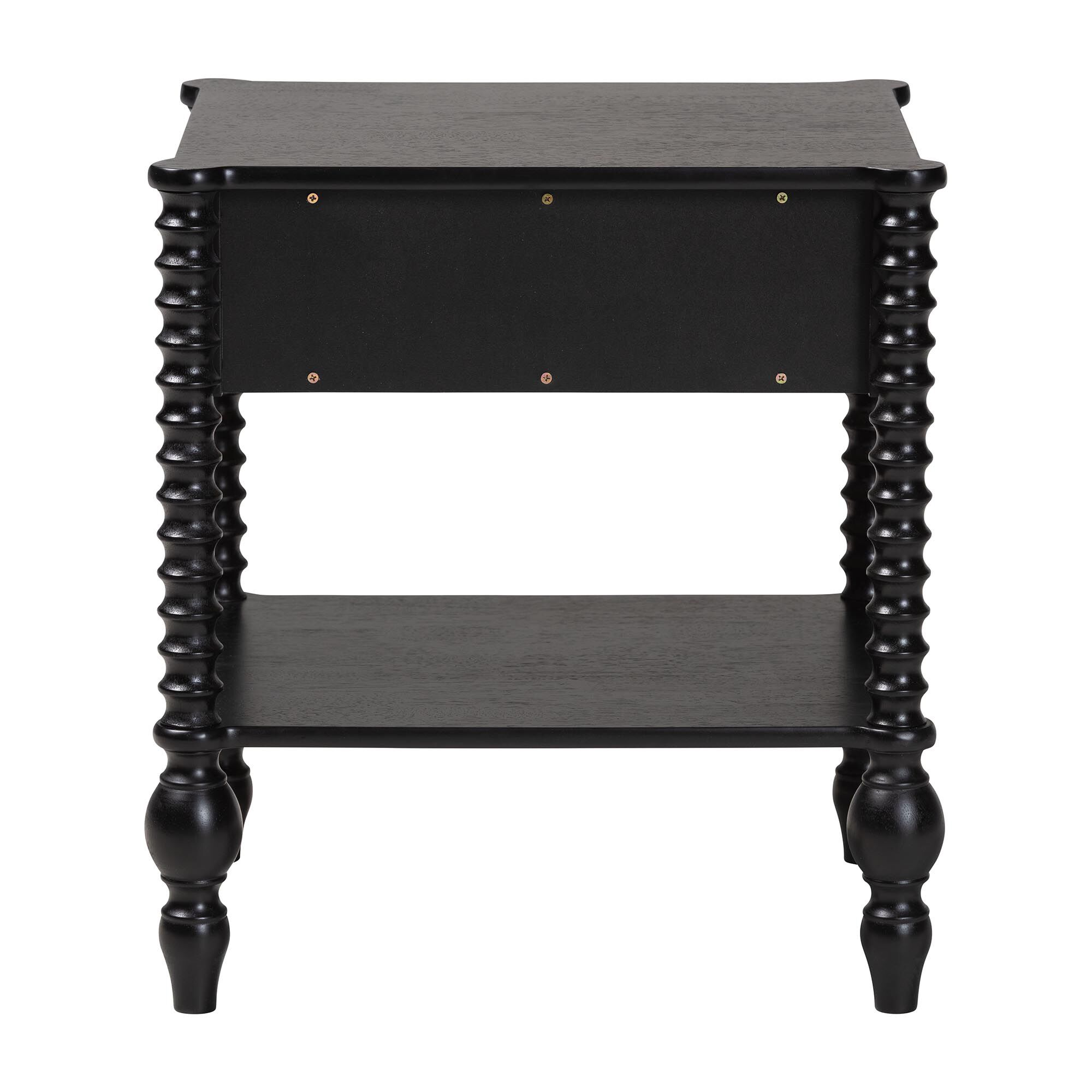 Callison Spindle Nightstand - 1-Drawer, BLACK, alternate image number 5