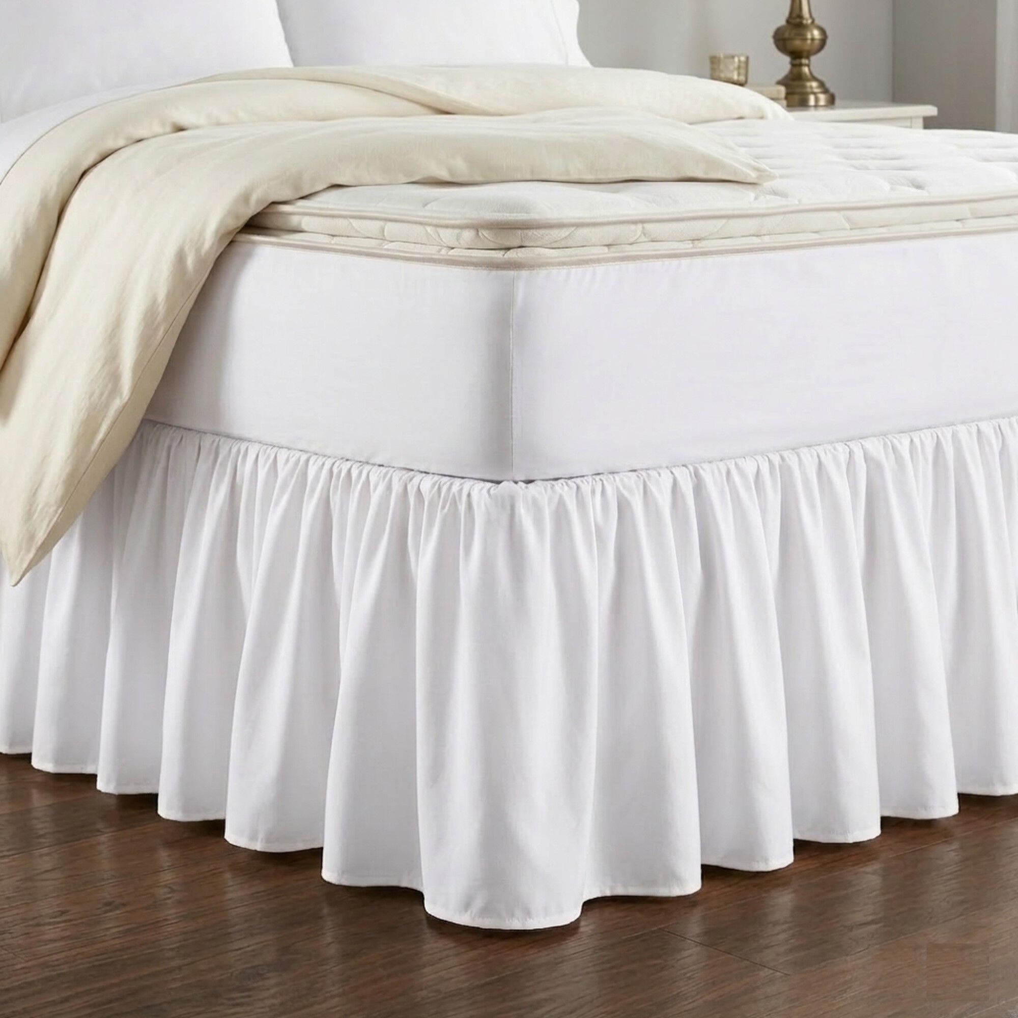 Landris Elegant Ruffled Bedskirt, WHITE, alternate image number 1