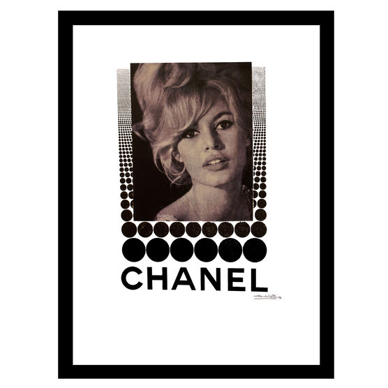 Chanel Brigitte Bardot - White / Black - 14x18 Framed Print, WHITE BLACK, hi-res image number null