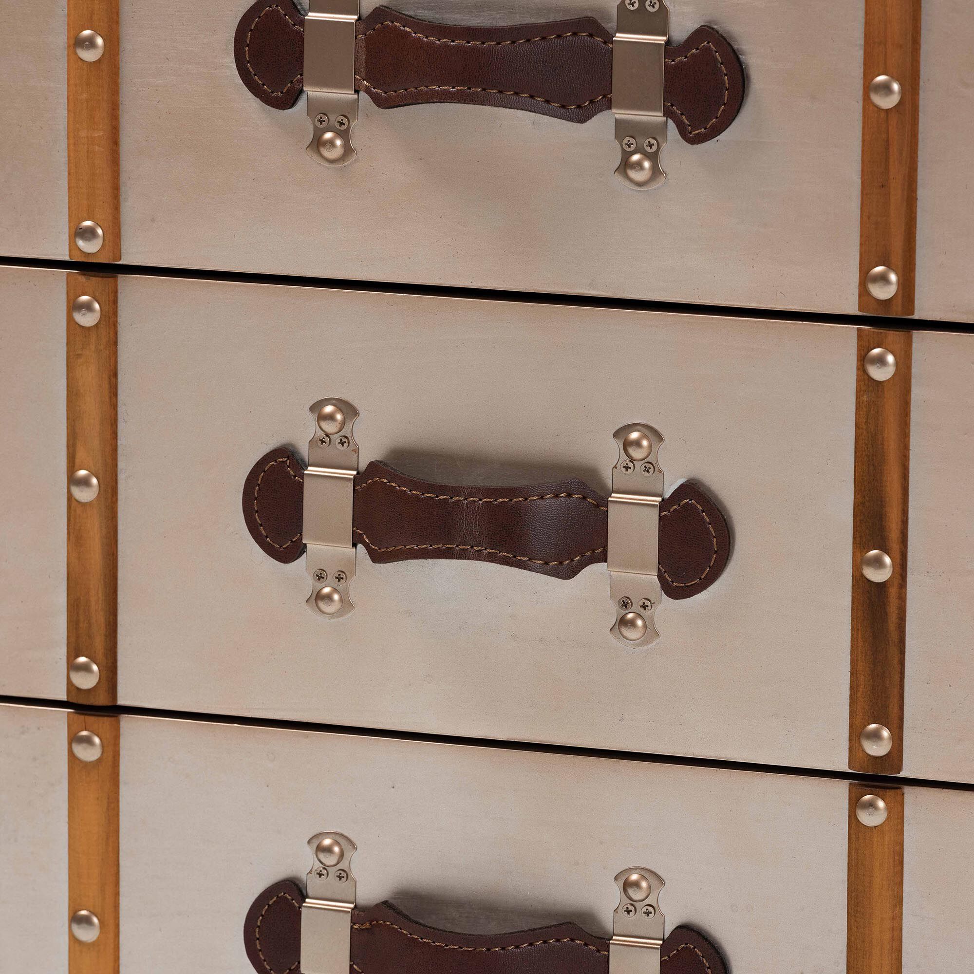 Naylor Vintage Matte Bronze 3-Drawer Cabinet, BRONZE, alternate image number 6