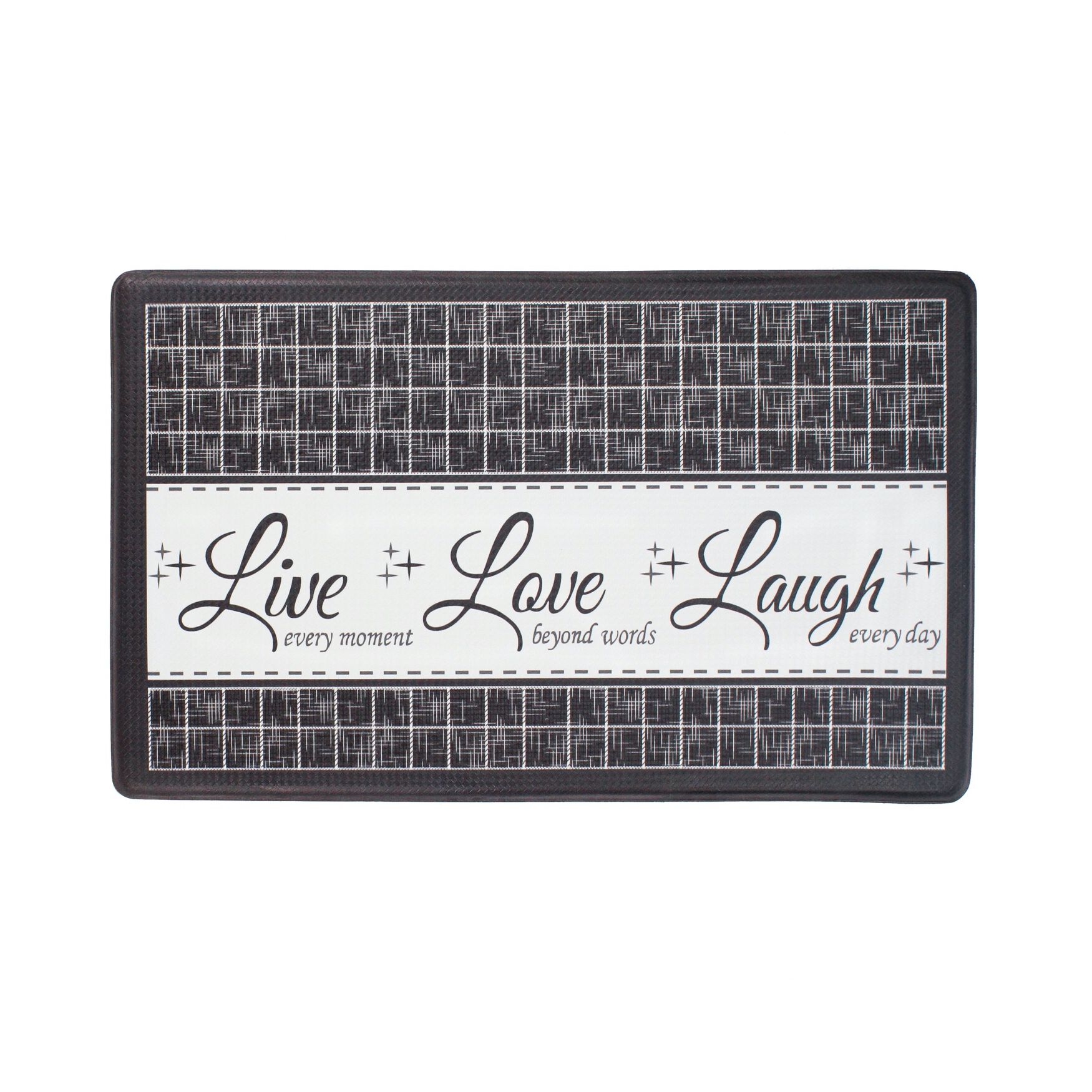 Anti Fatigue Mat Live Love Laugh, CHARCOAL, hi-res image number 0