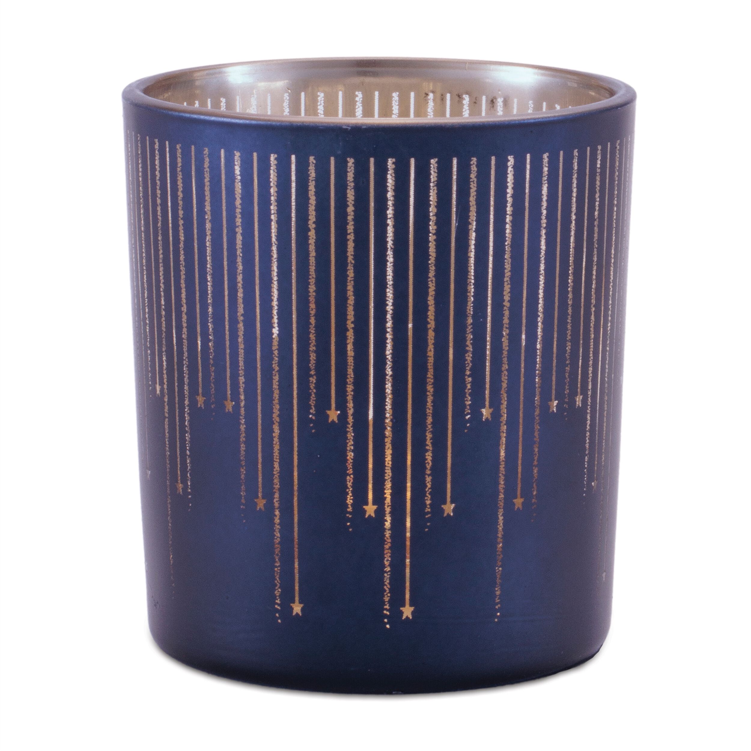 Patterned Glass Votive Holder (Set of 3), BLUE, alternate image number 5