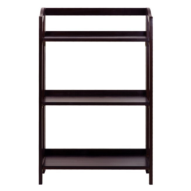 Stratford 3-Shelf Folding Bookcase-Espresso, ESPRESSO, hi-res image number 0