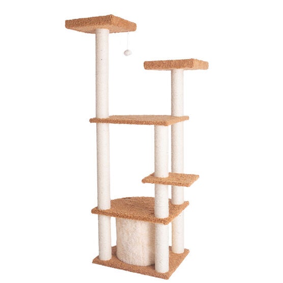 Ultra Thick Faux Fur Real Wood 64" Cat Scratching Furniture, , alternate image number null