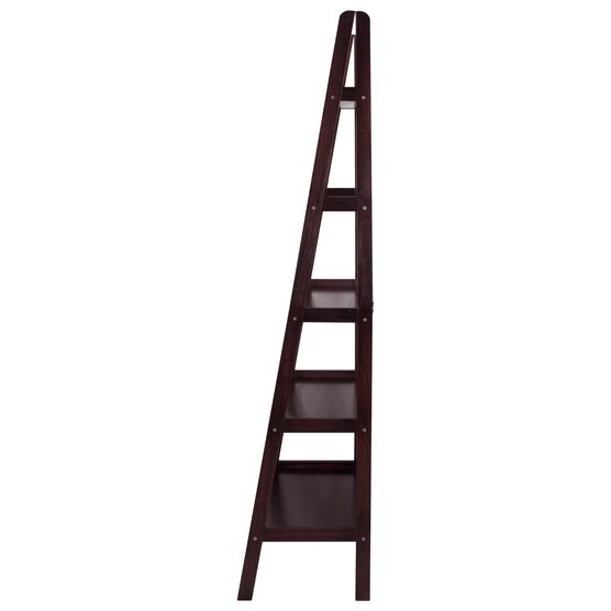 5-Shelf Ladder Bookcase-Espresso, , on-hover image number null