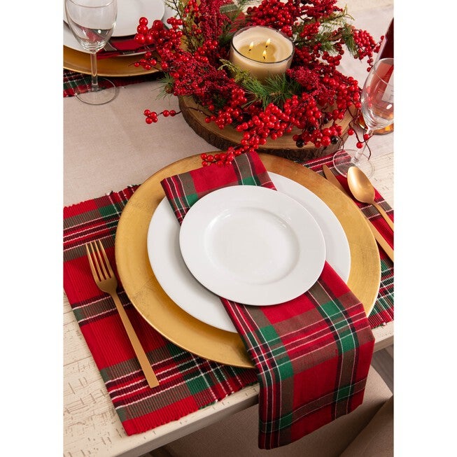 Holiday Plaid Napkin, Set of 6, , alternate image number null
