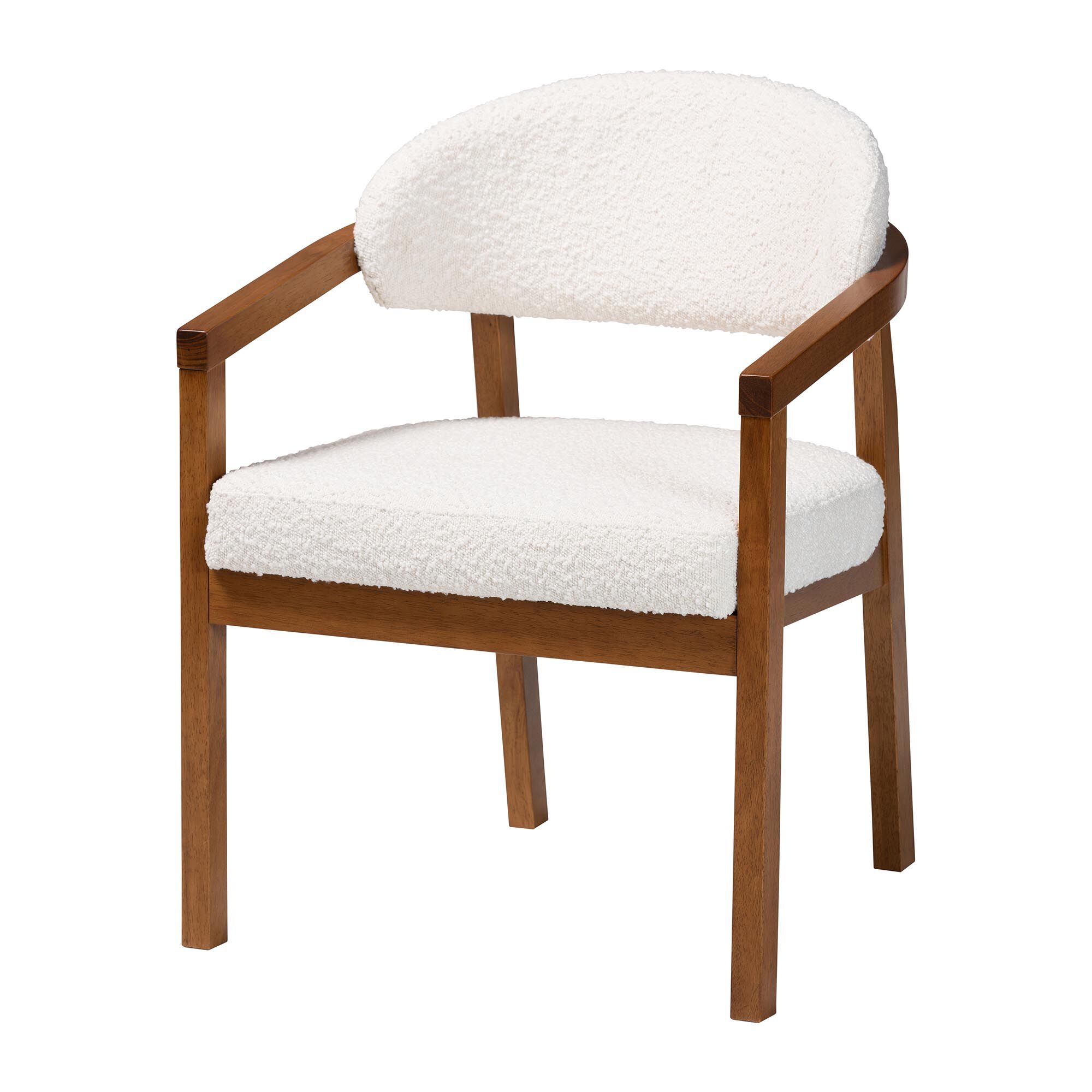 Biana Boucle Dining Chair, CREAM, alternate image number 1