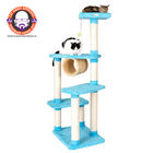 Real Wood 61" Cat Climber Junggle Tree With Platforms, SKY, hi-res image number null